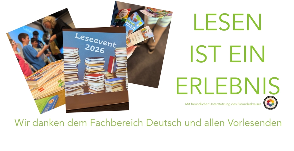 Fotos vom Leseevent 2026 Dank an den Fachbereich Deutsch